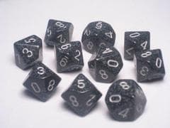 Dice - TerningesÃ¦t - 10 terninger - Speckled D10 (10 Sidet) - Ninja