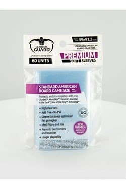 Ultimate Guard Premium Soft Sleeves (BrÃ¦tspils Lommer) for Board Game Cards Standard American (60 Lommer) 59x91.5mm