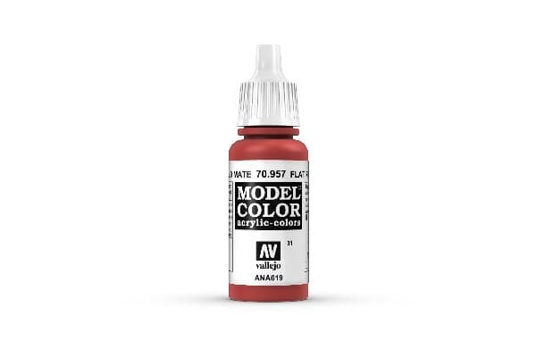 Vallejo Maling - Model Color: Flat Red - 17ml