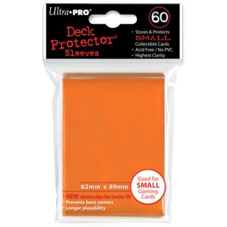 60 lommer - Ultra Pro - PRO-Gloss SMALL: Orange (HÃ¸j Kvalitet) - Yu-Gi-Oh! stÃ¸rrelse #82968 - Sleeves