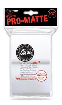 100 lommer -  Ultra Pro - PRO-Matte: White (Hvid) (HÃ¸j kvalitet) - Non-Glare - Professional Sleeves #84513