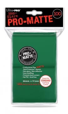 100 lommer -  Ultra Pro - PRO-Matte: Green (GrÃ¸nne) (HÃ¸j kvalitet) - Non-Glare - Professional Sleeves #84517