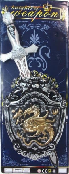 Knights Shield & Weapon Set (Skjold og SvÃ¦rd) - Plastik / Plastic