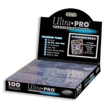 Ultra Pro Mappelommer til Ringbind/11 Huller (Platinum) - Plads til 9 kort pÃ¥ hver side. 1 stk. #209D-1E/ULT83423 *Ekstra hÃ¸j kvalitet!*