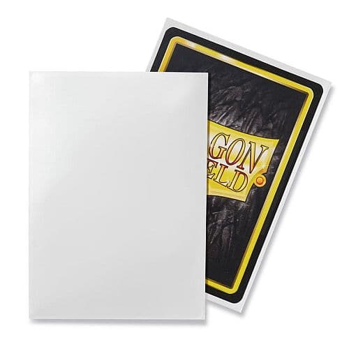 Dragon Shield Deck Protectors - Classic: White (Hvid) - 100 lommer - Dragonshield - Sleeves #AT-10005