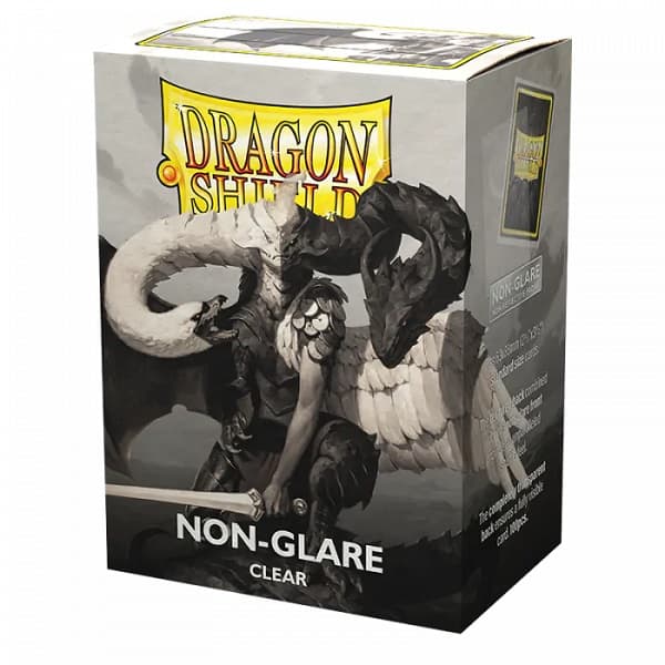 Dragon Shield Deck Protectors - Matte Non-Glare V2: Clear (Gennemsigtig) - 100 lommer - Dragonshield - Sleeves #AT-11821