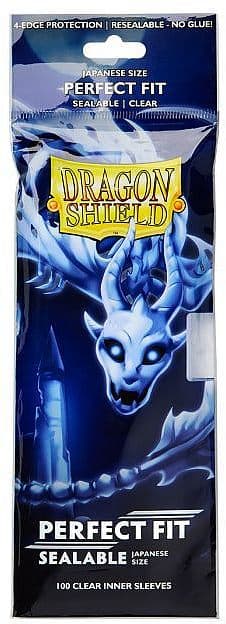 Dragon Shield Deck Protectors - Perfect Fit Clear Sealable (Til Small/Japanese kort) - 100 lommer - Dragonshield - Sleeves #AT-13251