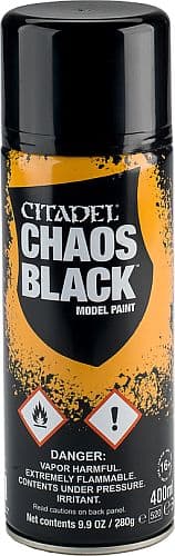 Citadel Primer Spray: Chaos Black (Citadel Base) - 8020999907706