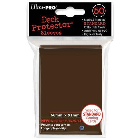 50 lommer -  Ultra Pro - PRO-Gloss: Solid Brown (Brun) (HÃ¸j kvalitet) - Sleeves #84027