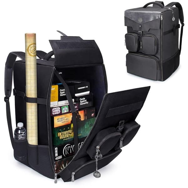 Enhance Gaming: Board Game Backpack (Taske/RygsÃ¦k) - Game Storage Collector's Edition (Dragon Black)