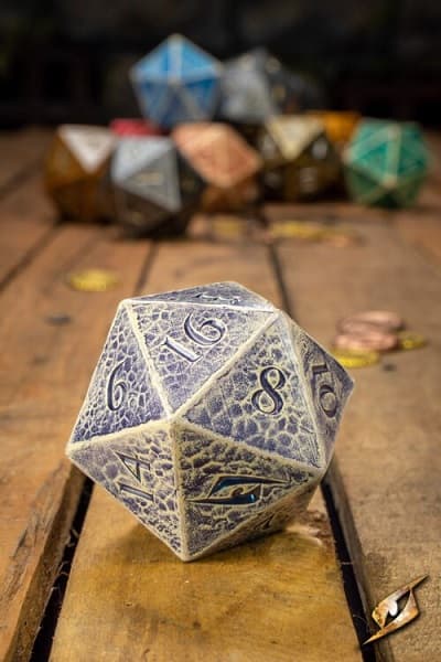 Dice - 20 sidede (D20) Terninger - Purple - Epic Armoury - 8.5cm