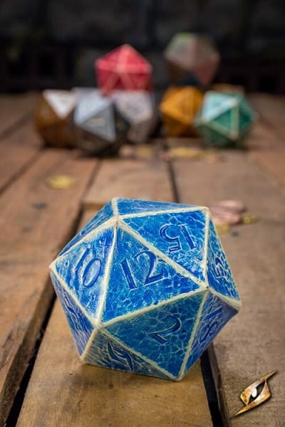 Dice - 20 sidede (D20) Terninger - Blue - Epic Armoury - 8.5cm
