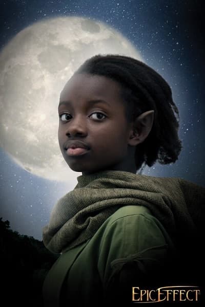 Elven Ears - Dark Skin - Epic Effect - Small - Live Rollespil