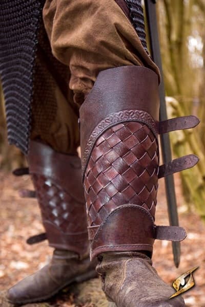 Ranger Greaves - Brown - Epic Armoury - Small/Medium - Live Rollespil