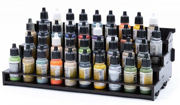 Kraken Wargames - Modular Painting Station (Black) - Colorshelf Top (Dropper Bottle)