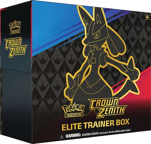Pokemon Crown Zenith - Elite Trainer Box (Lucario) - Turneringsboks for begyndere (10 Boosters)