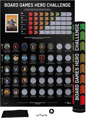 Poster/Plakat - Board Games: Hero Challenge - Scratch off - 42,5x59,7cm