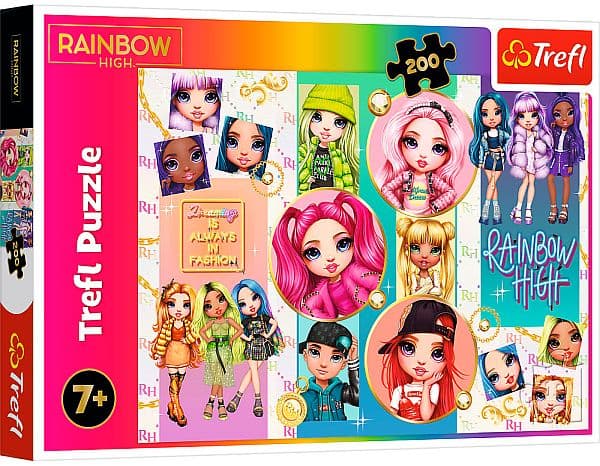 Trefl Puzzle (Puslespil) - Rainbow High: Friendship of Rainbow High (200 pieces)
