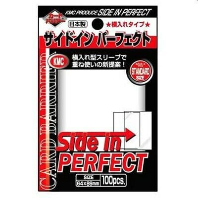 100 lommer - KMC Perfect Fit - Sideloading (Gennemsigtige) Dobbelt beskyttelse! - Perfect Size Card Barrier Sleeves (64x89mm)