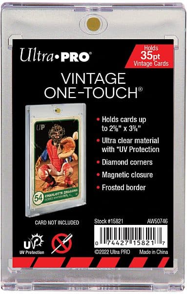 Ultra Pro ONE-TOUCH Magnetic Holder - Vintage Size (2-5/8" x 3-3/4") 35PT UV - Sleeves #15821