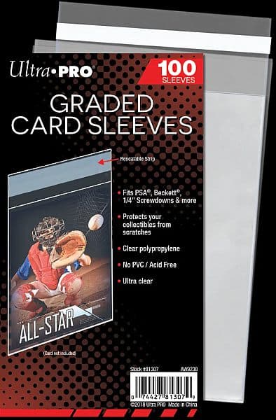 100 lommer - Ultra Pro Graded Card Sleeves Resealable - Sleeves #81307