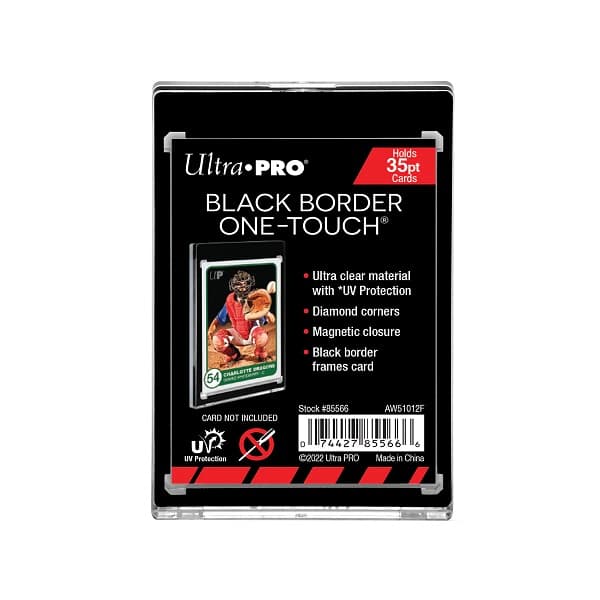 Ultra Pro ONE-TOUCH Magnetic Holder - Black Border Standard Size (2,5" x 3,5") 35PT UV - Sleeves #85566 -UV