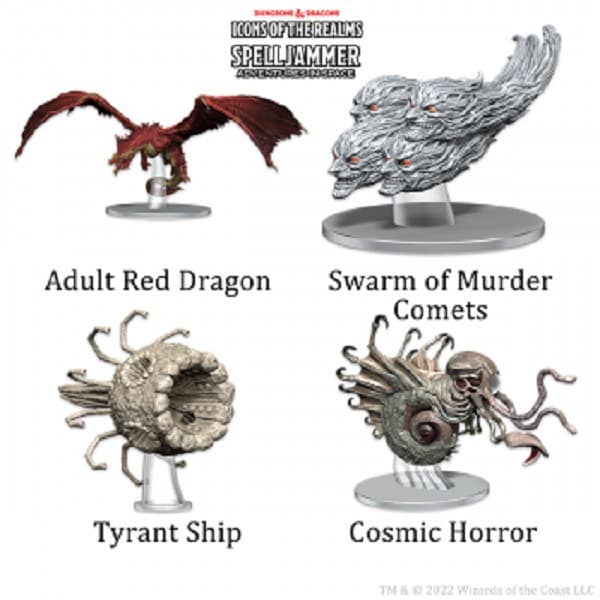 D&D - Fantasy Miniatures - Icons of the Realms: Ship Scale - Threats from the Cosmos #WZK96178