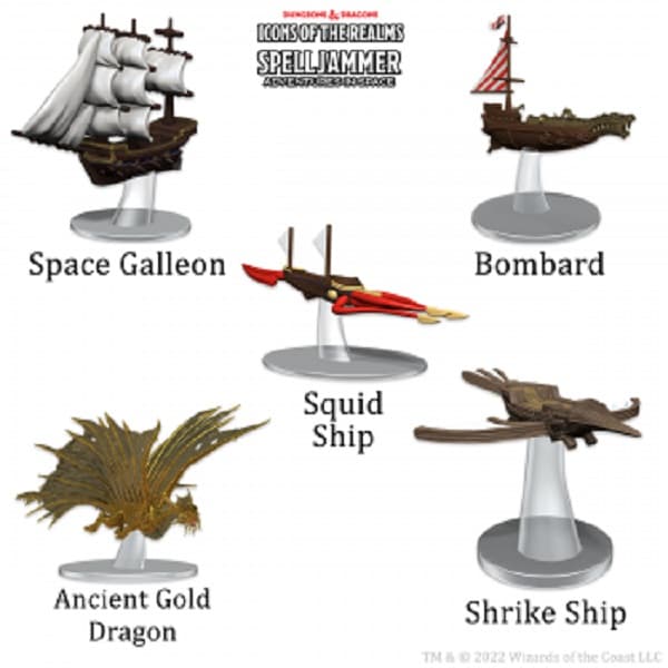 D&D - Fantasy Miniatures - Icons of the Realms: Ship Scale - Welcome to Wildspace #WZK96212
