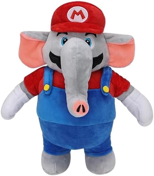 Nintendo - Super Mario - Wonder Elephant Luigi (Red) - Plush/Bamse 27cm