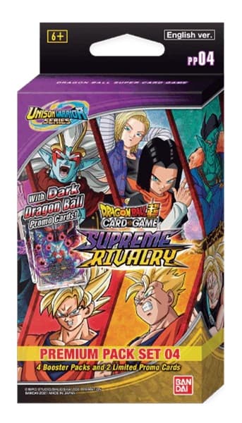 Dragon Ball Super TCG: Premium Pack Set 04 - Unison Warrior Series 04 (4 Booster Packs + 2 Promokort)