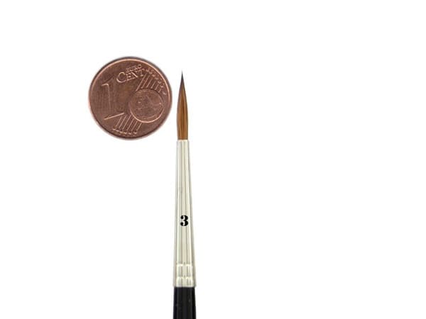 Feldherr - Kolinsky Red Sable Brush Size 3 | Ø 2,7mm | Visible Hair Length 14mm