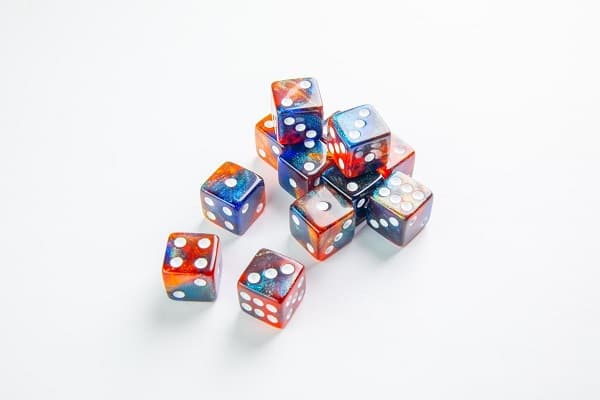 Gamegenic - Dice - Terningesæt - 12 stk. 6 sidet (D6) - Galaxy Series - Mars
