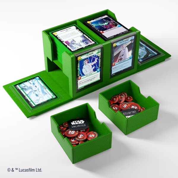 Gamegenic - Deck Box: Star Wars: Unlimited Double Deck Pod - Green (Grøn)