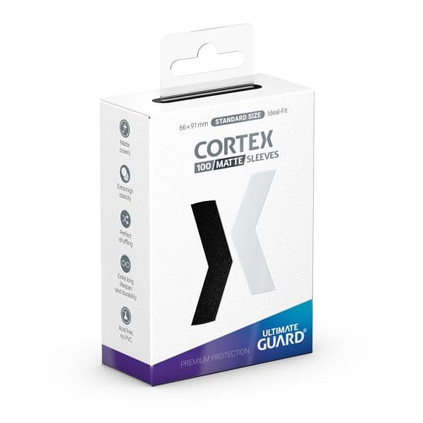 Ultimate Guard - Cortex Sleeves (Kortlommer) - Standard Size Matte Black (100 Sleeves)
