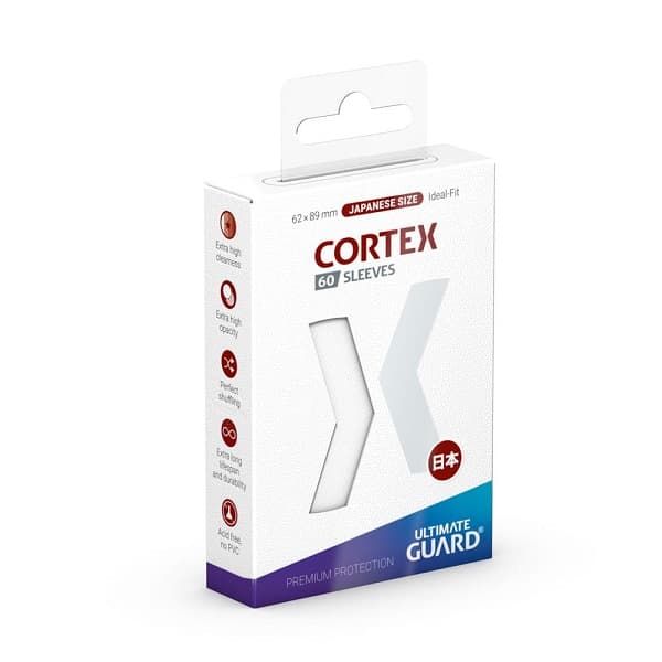 Ultimate Guard - Cortex Sleeves (Kortlommer) - Japanese Size White (Hvid) (60 Sleeves)