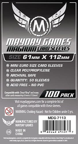 Mayday Games - "French Tarot" Magnum Card Sleeves - 61x112mm - 100 Lommer - #MAY7113