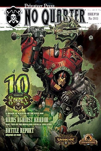No Quarter Magazine Nr. 59 - Warmachine / Hordes (Privateer Press) Marts 2015 PIP-NQ59 *Crazy tilbud*