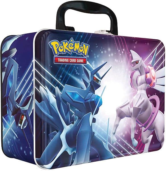 Pokemon Collector's Chest Tin 2022 Fall: Sword & Shield Dialga & Palkia - 5 Boosters, Promokort, Mønt og mere! (Collectors)