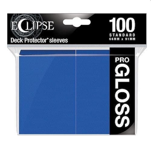 100 lommer - Ultra Pro - Eclipse Gloss: Pacific Blue (Blå) (Top kvalitet) - Professional Sleeves #15602