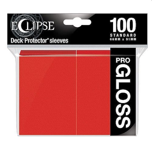 100 lommer - Ultra Pro - Eclipse Gloss: Apple Red (Rød) (Top kvalitet) - Professional Sleeves #15604