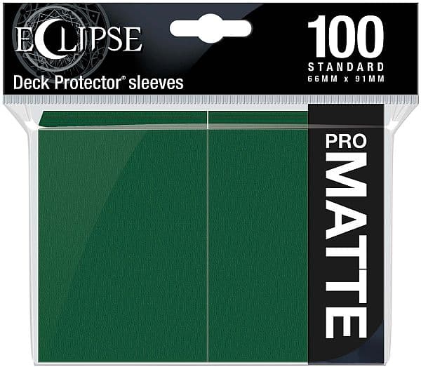 100 lommer - Ultra Pro - Eclipse (2020): Forest Green (Grøn) (Top kvalitet) - Pro-Matte/Non-Glare - Professional Sleeves #15617