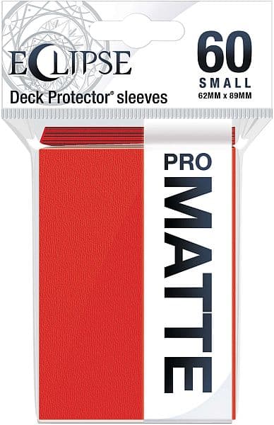60 lommer - Ultra Pro - Eclipse SMALL (2021): Apple Red (Rød) (Top kvalitet) - Pro-Matte/Non-Glare - Professional Sleeves #15640