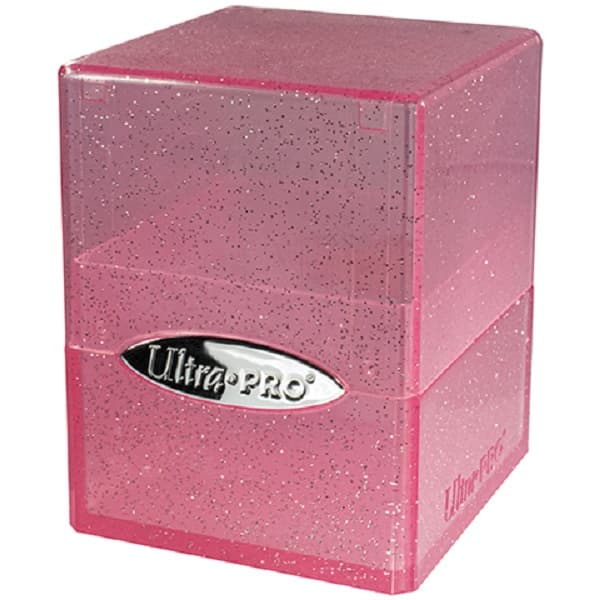 Deck Box - Satin Cube: Glitter Pink (Lyserød) - Ultra Pro #15887