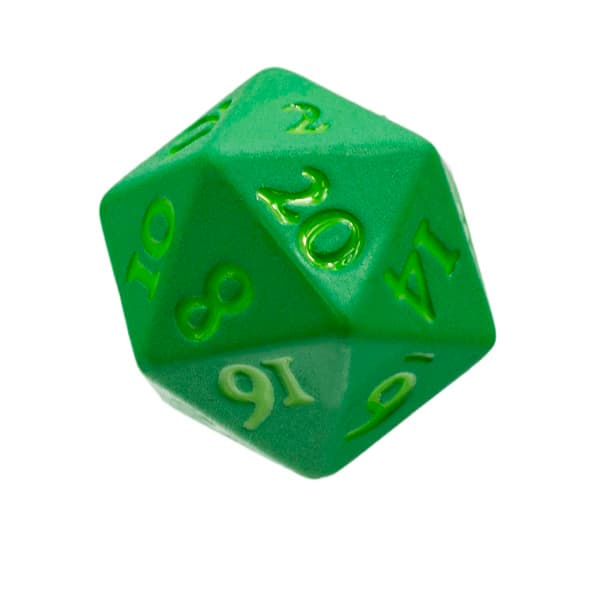 Dice - 2 x 20 sidede (D20) Terninger - Heavy Metal: Vivid Green - Ultra Pro #15937