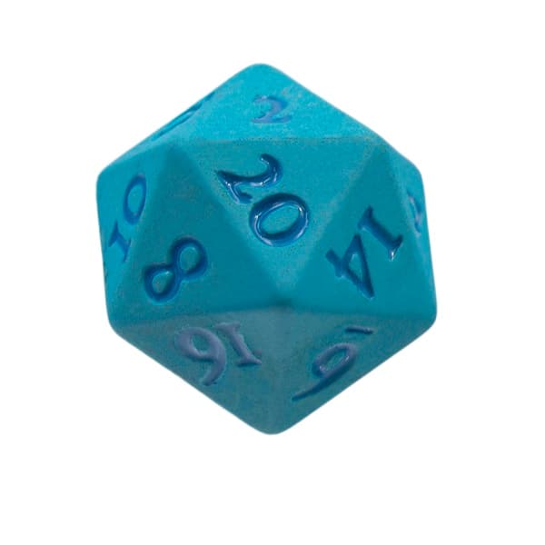 Dice - 2 x 20 sidede (D20) Terninger - Heavy Metal: Vivid Light Blue - Ultra Pro #15940