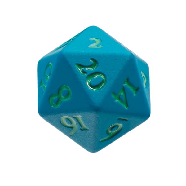 Dice - 2 x 20 sidede (D20) Terninger - Heavy Metal: Vivid Teal - Ultra Pro #15942