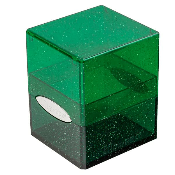 Deck Box - Satin Cube: Glitter Green (Grøn) - Ultra Pro #16011