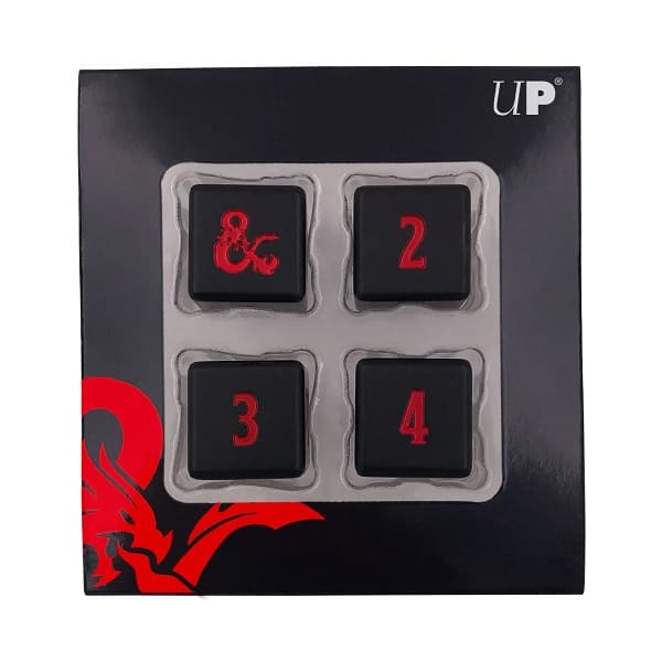 Dice - 6 sidede (D6) Terninger - Dungeons & Dragons: Heavy Metal Black and Red (D&D) - Ultra Pro #18613