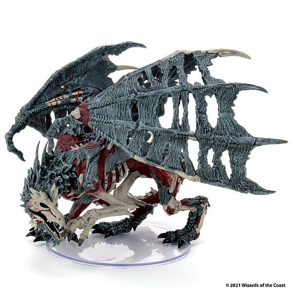 D&D - Fantasy Miniatures Set 18 - Icons of the Realms: Boneyard - Adult Green Dracolich Premium Figure